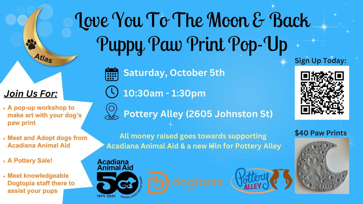 Paw Print Pottery Workshop & Adoption Event