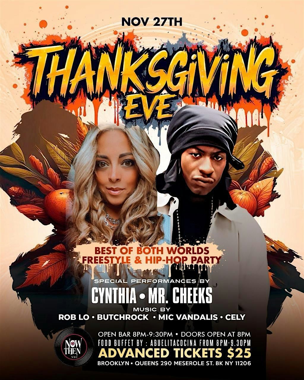 Thanksgiving Eve Cynthia & Mr. Cheeks Live At Now And Then