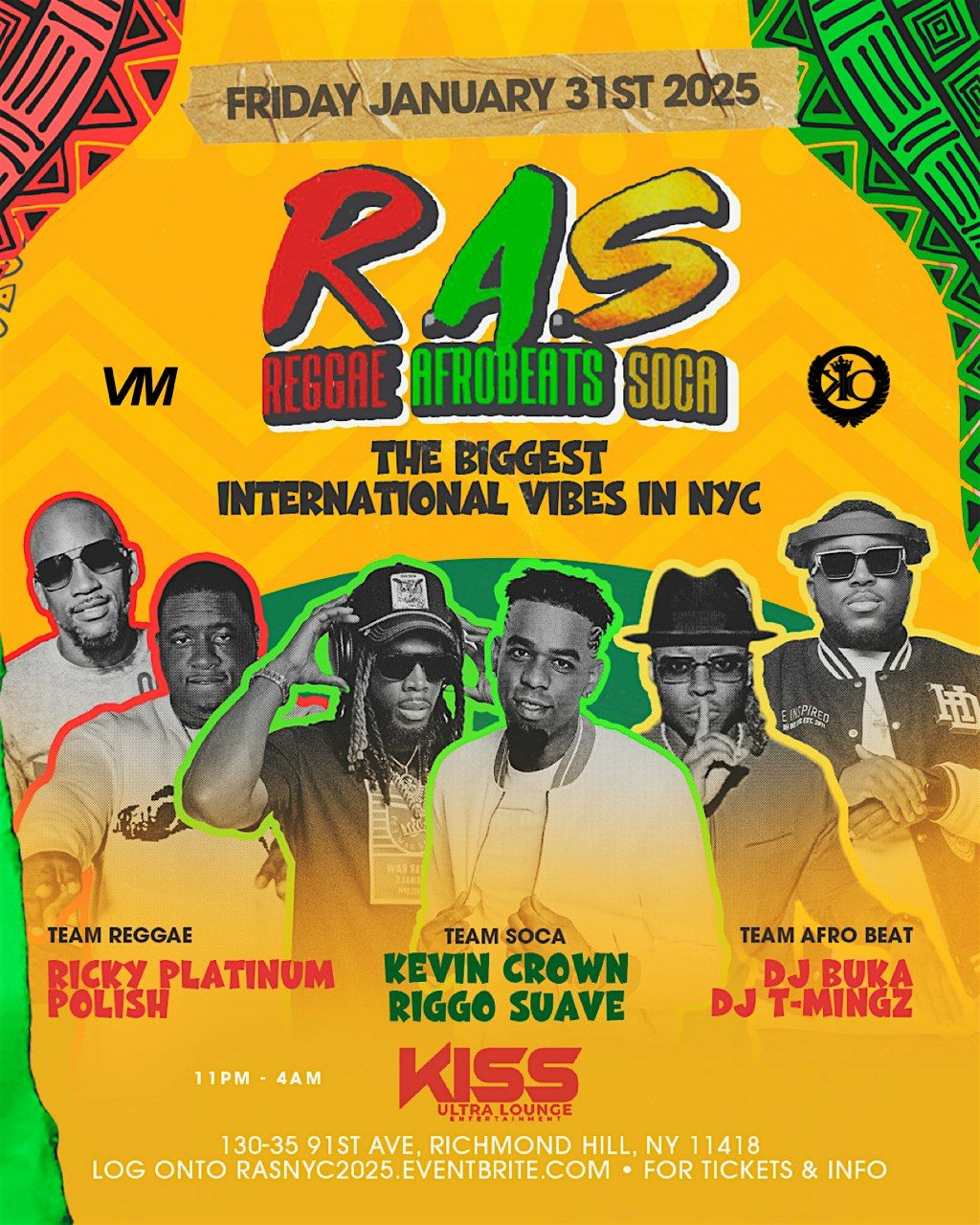 R.A.S REGGAE . AFROBEAT . SOCA. | THE BIGGEST INT'L VIBES INVADES NYC!