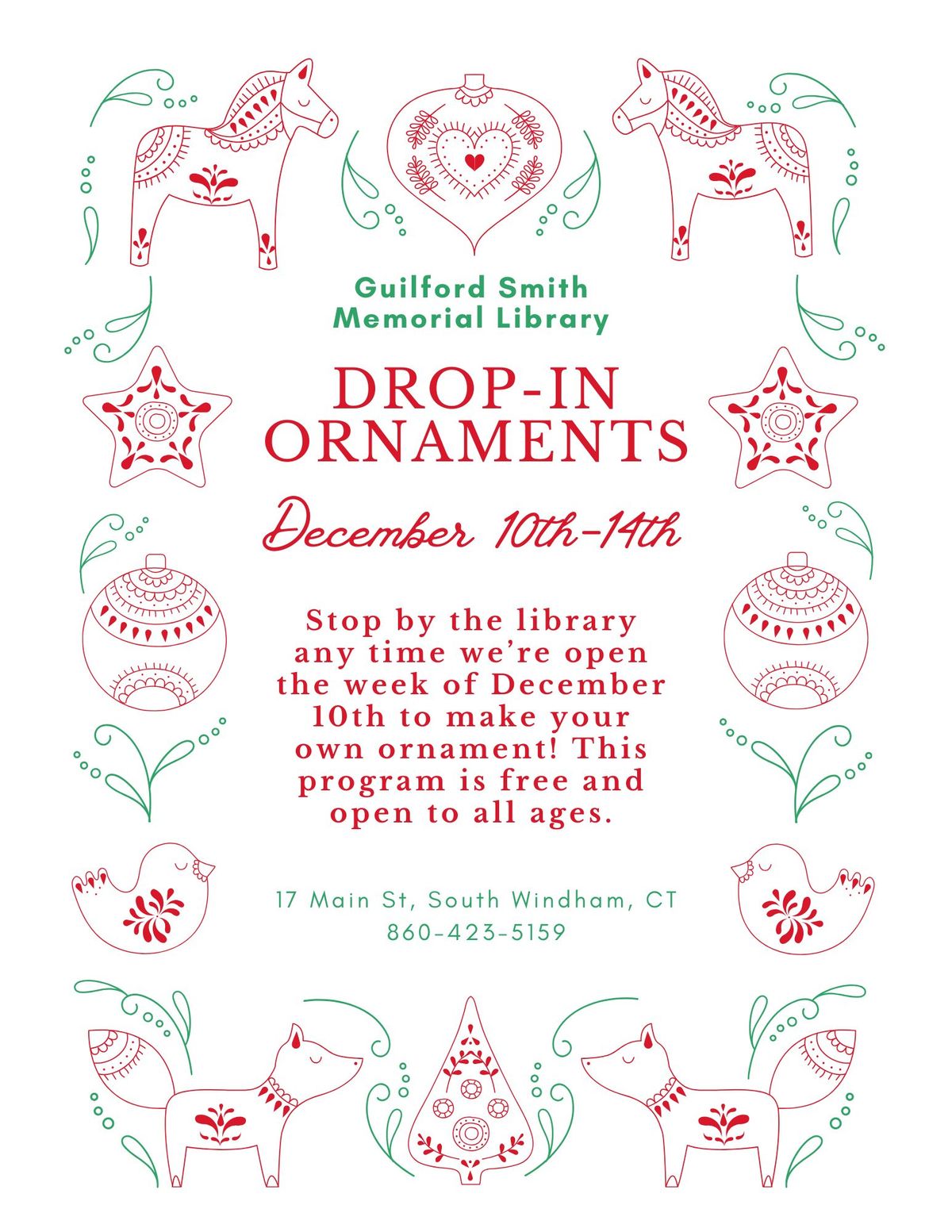 Drop-In Ornament Making