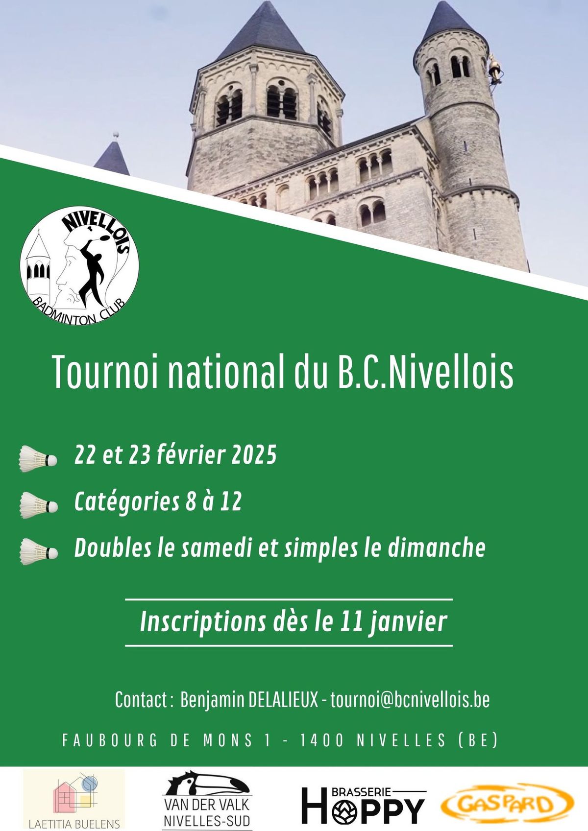 Tournoi national 2025 du B.C.Nivellois 8-12