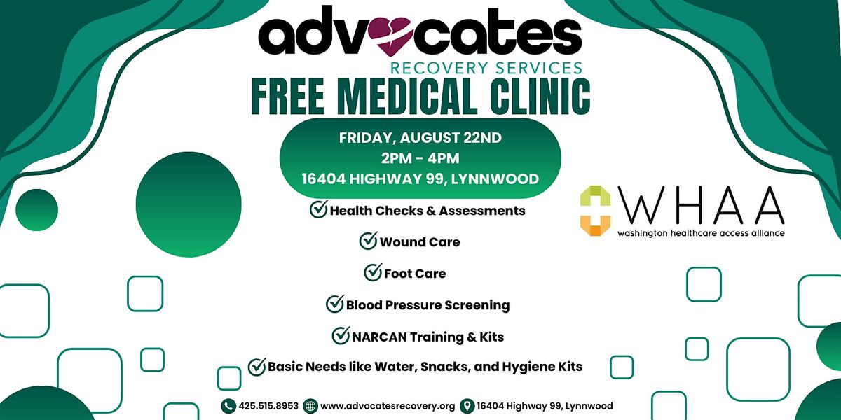 Free Medical Clinic + Meal Service \u2013 Lynnwood - AUGUST