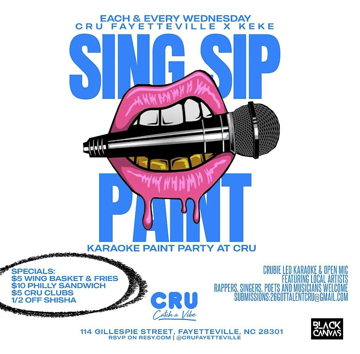 SING, SIP&PAINT @ CRU