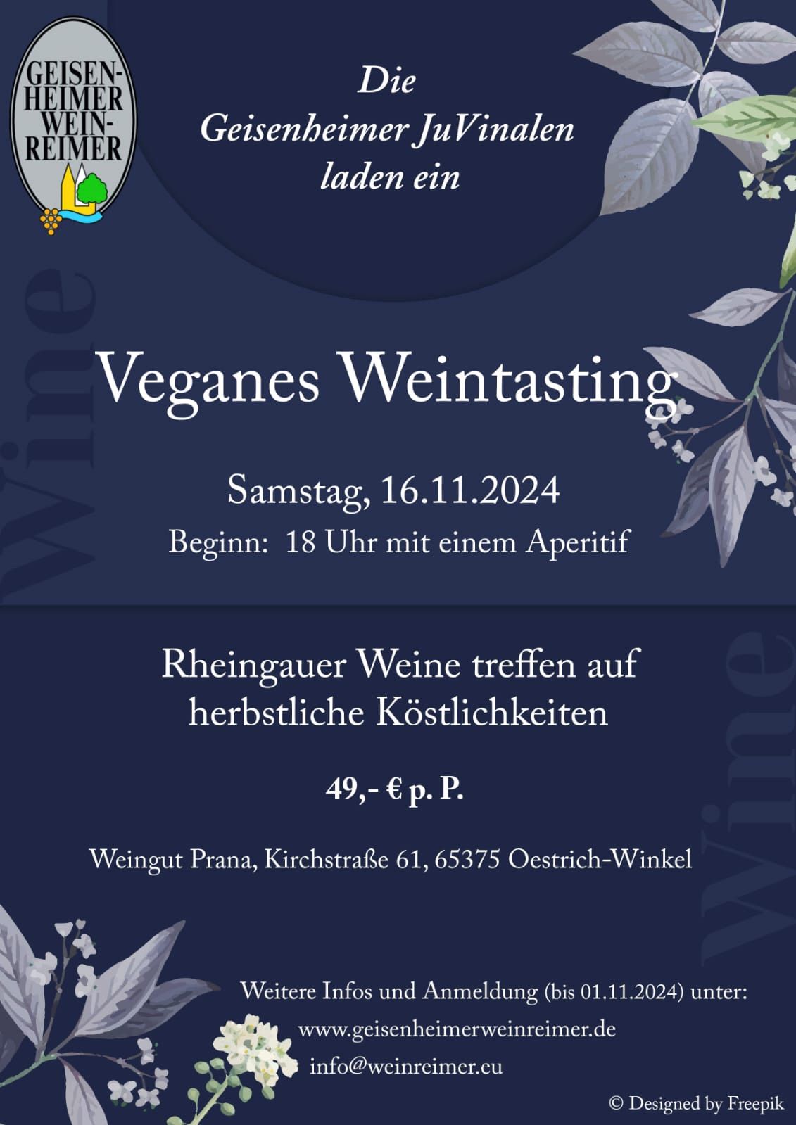 Veganes Winetasting