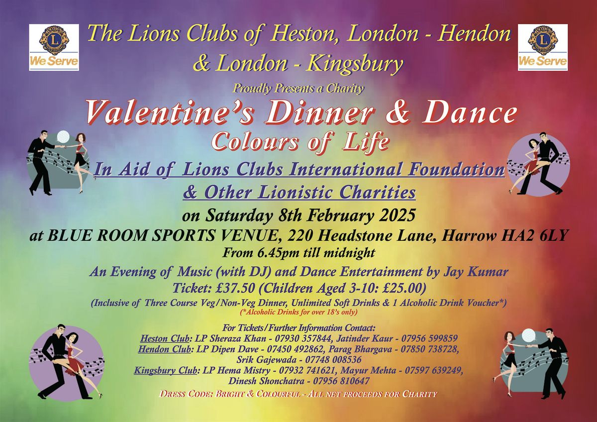 Charity Valentine's Dinner & Dance (Colours of Life)