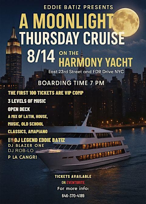A Moonlight Thursday Cruise \u2013 NYC Yacht Party!