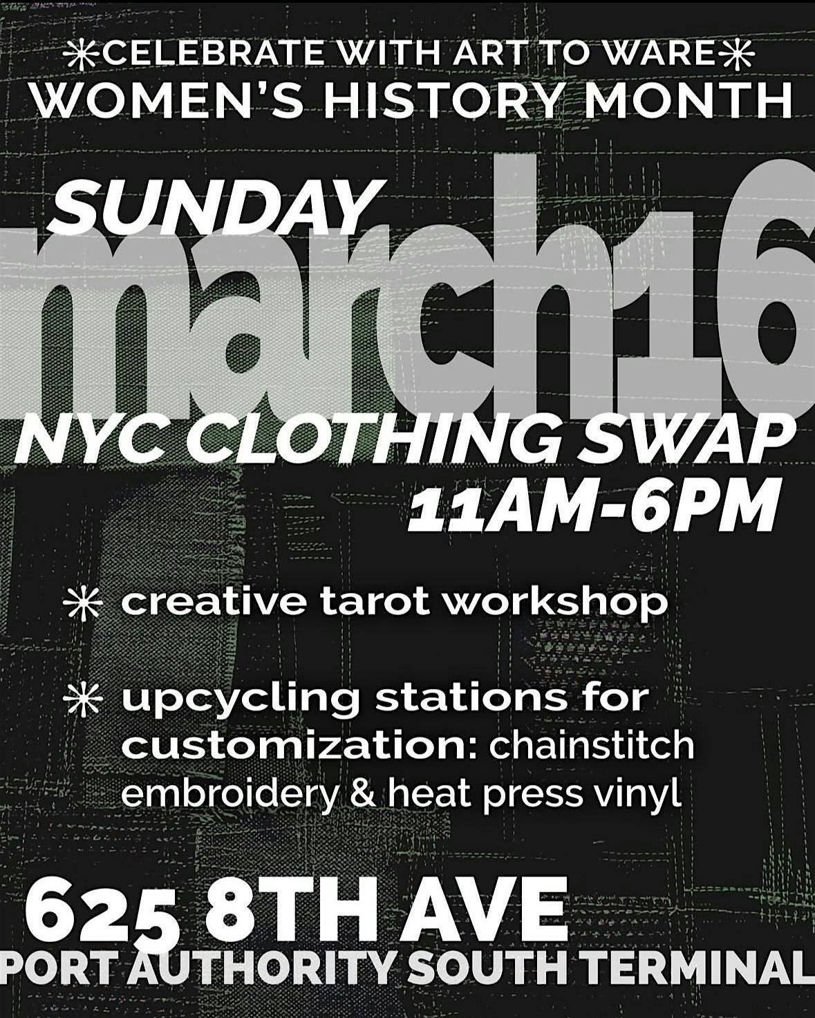 NYC Clothing Swap: Celebrate Women's History Month with Art to Ware