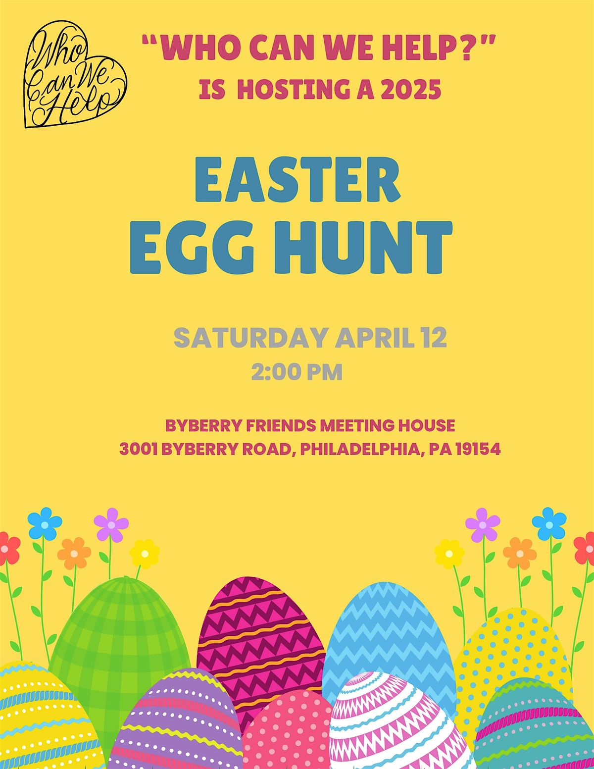 \u201cWho Can We Help?\u201d Easter egg hunt