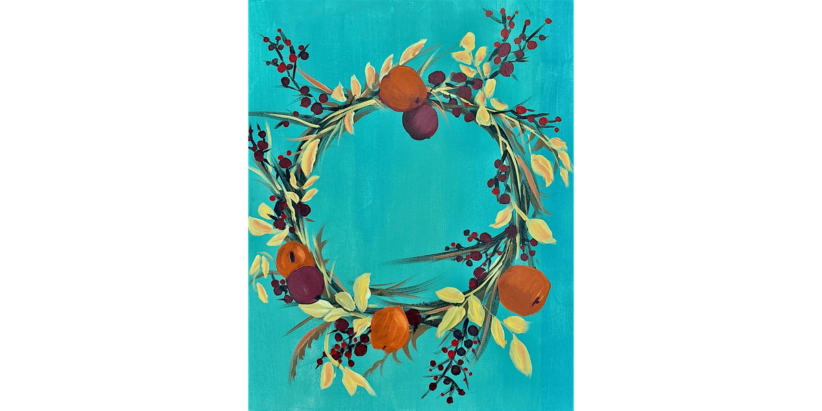 Vibrant Autumn Wreath - Paint and Sip in Indianapolis | Classpop!\u2122