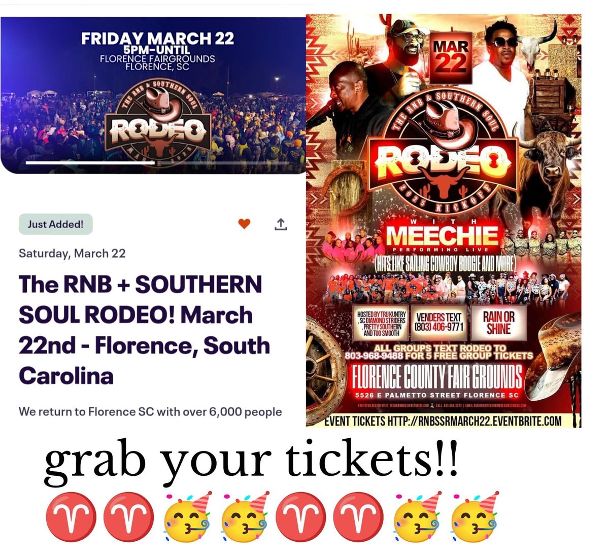 The RnB Southern Soul Rodeo - Florence SC Country Celebration\u2648\ud83c\udf82