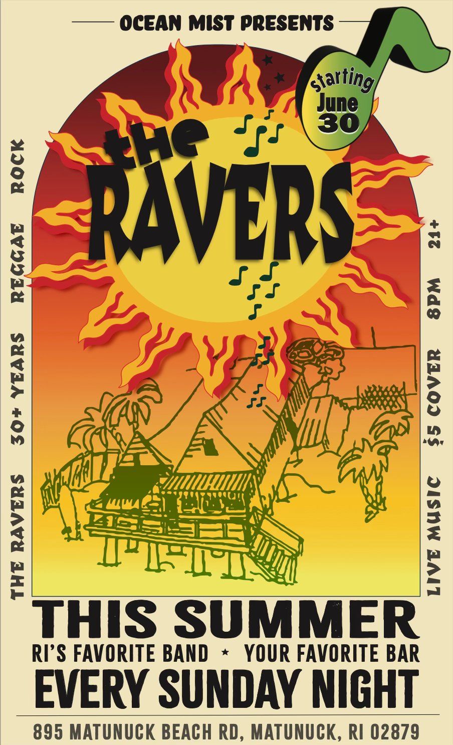 The Ravers -every Sunday night at Ocean Mist!