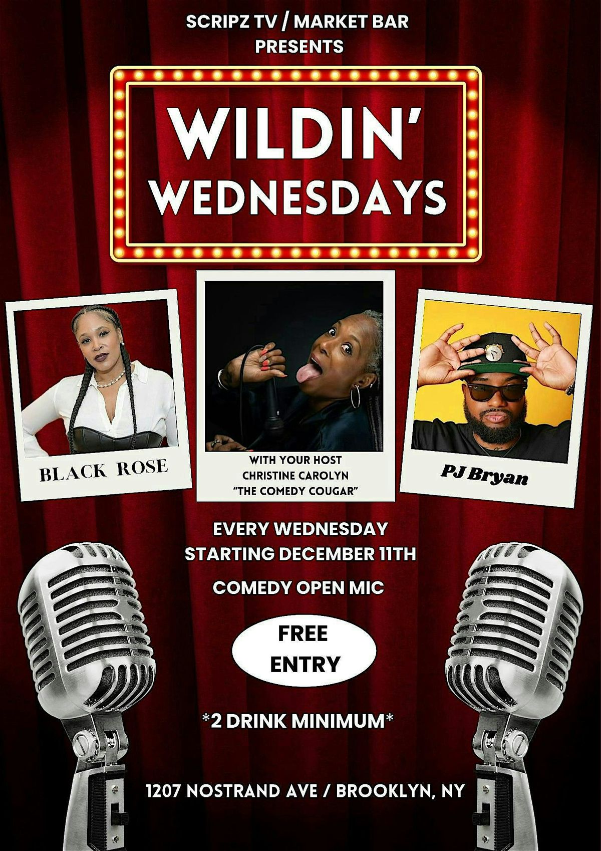 Wildin Wednesday's Comedy Open Mic w\/ Host Christine The Comedy Cougar