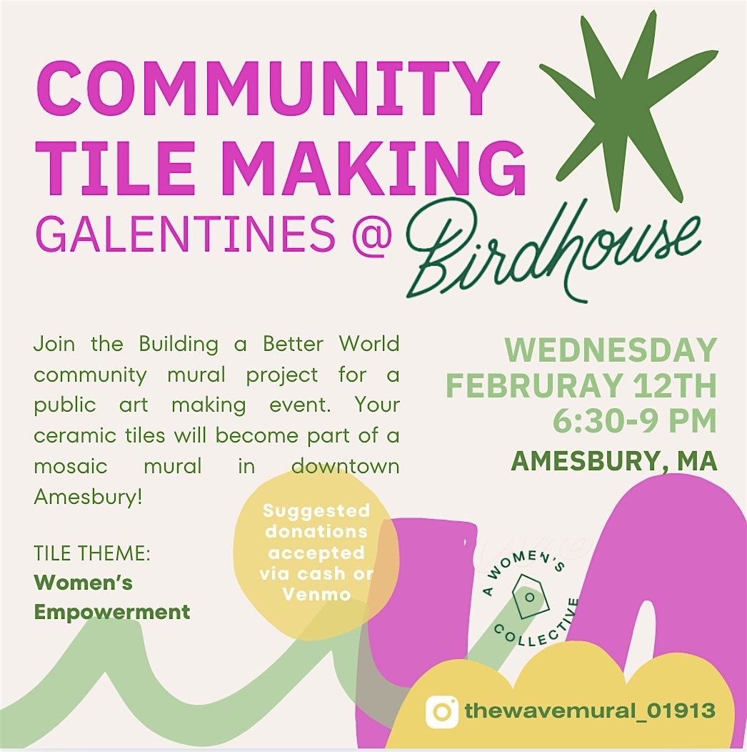 Community Tile Making at Birdhouse with The Wave Mural Project