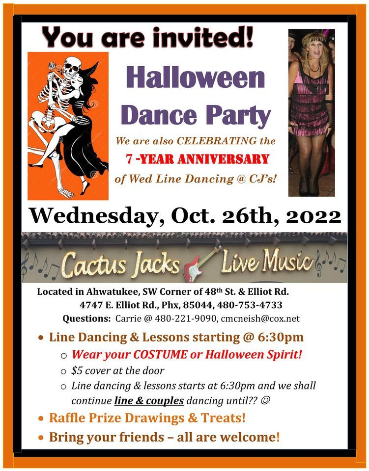 Halloween Line Dance Party at Cactus Jacks, Cactus Jack's Ahwatukee