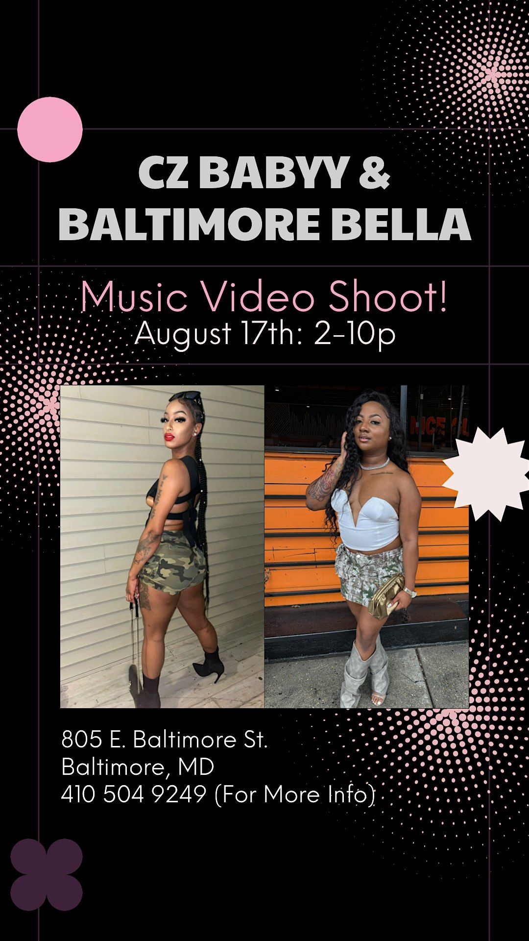 BIG MUSIC VIDEO SHOOT IN BALTIMORE with CZ Babyy & Baltimore Bella!