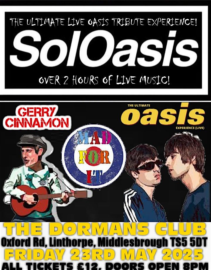 THE ULTIMATE LIVE OASIS EXPERIENCE MIDDLESBROUGH