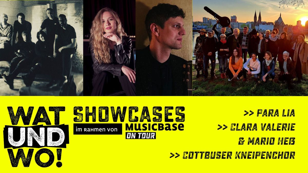 Wat und Wo!-Showcase im Rahmen von MusicBase on Tour @GLADHOUSE Cottbus