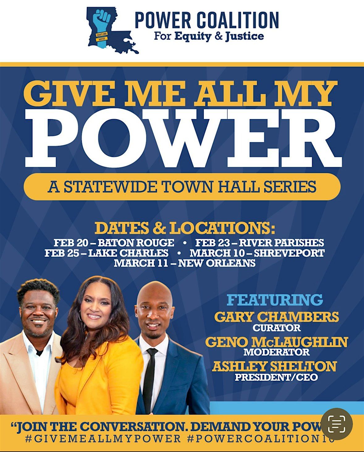 Give Me All My Power: A Statewide Town Hall Series - Lake Charles