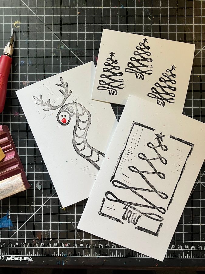 Linocut Holiday Card Workshop | Ages 12-Adult