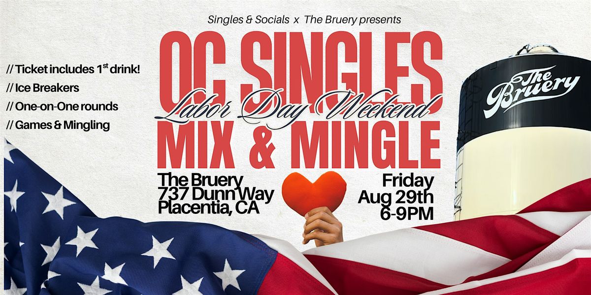 Orange County Singles Mixer - Ages 25 to 40ish - Speed Dating Alternative