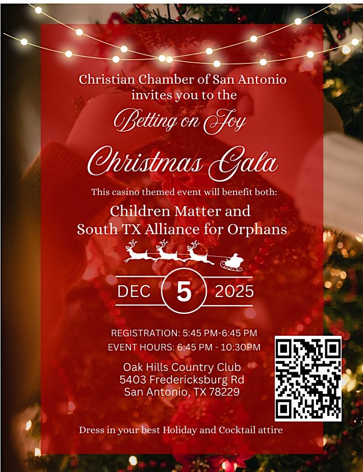 Christian Chamber of San Antonio Betting on Joy Gala