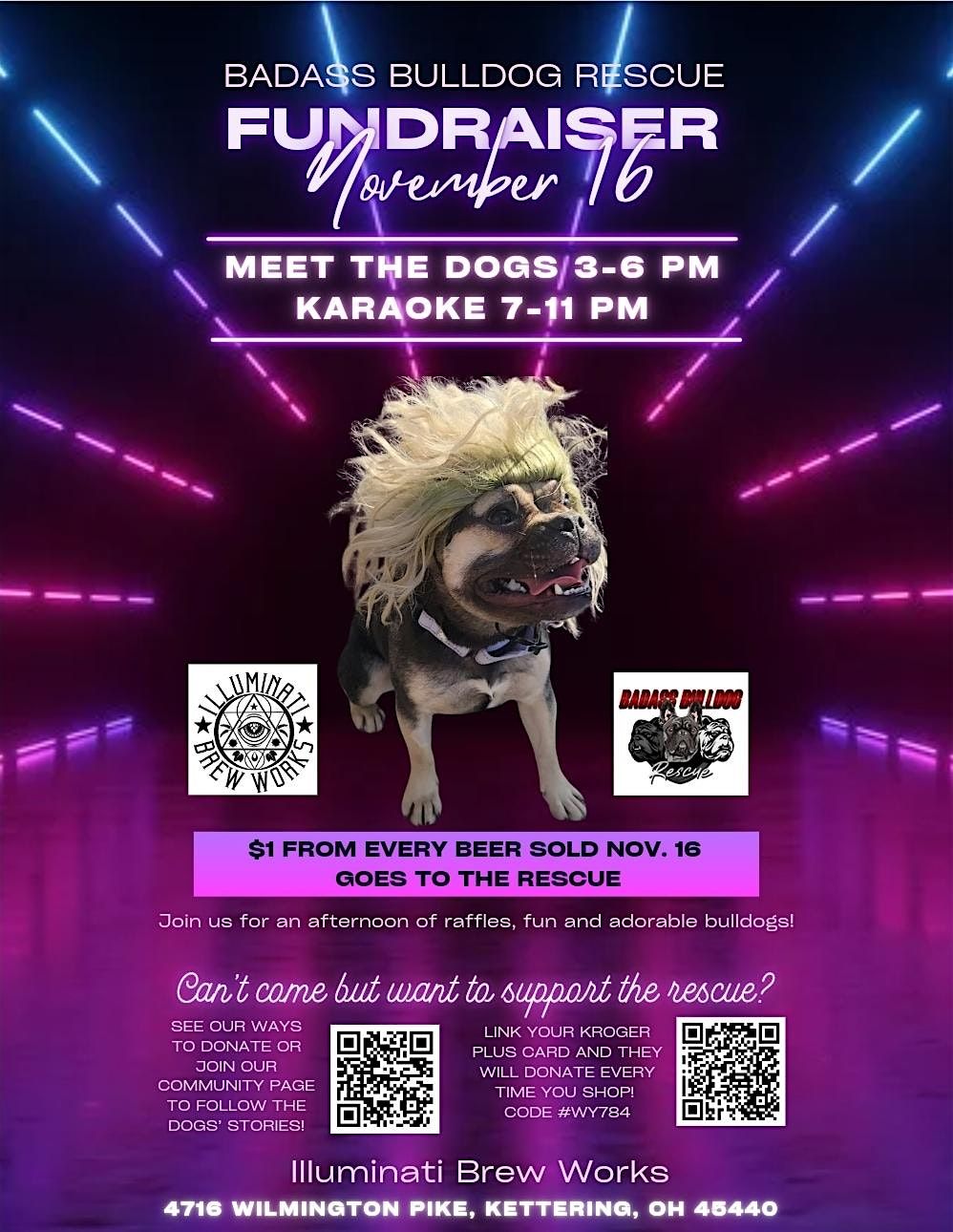 Badass Bulldog Rescue Fundraiser!  Meet our dogs and enjoy Karaoke