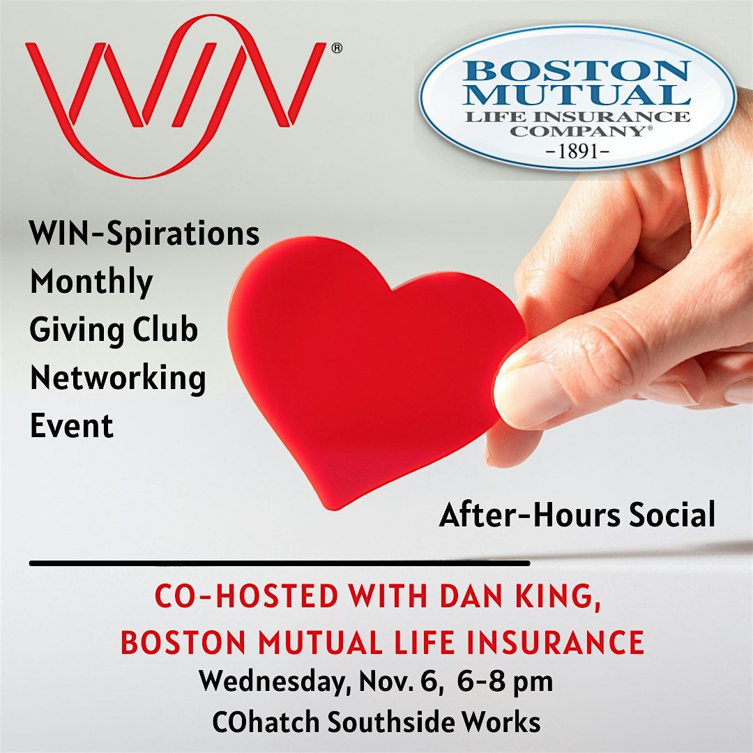 After-Hours Social: WIN-Spirations Monthly Giving Club & Networking Event