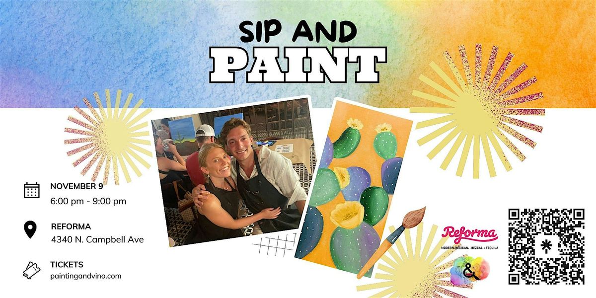 Fall Cactus Paint and Sip at Reforma
