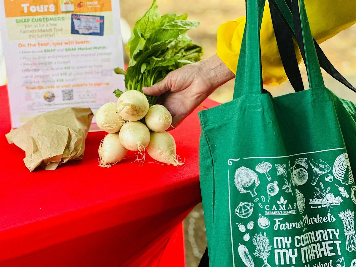 Recorrido por el mercado de agricultores de Camas