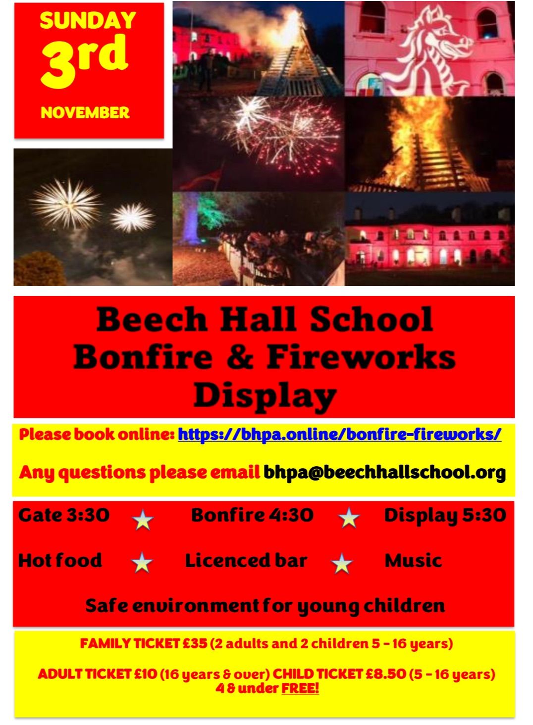 Beech Hall Bonfire & Fireworks 