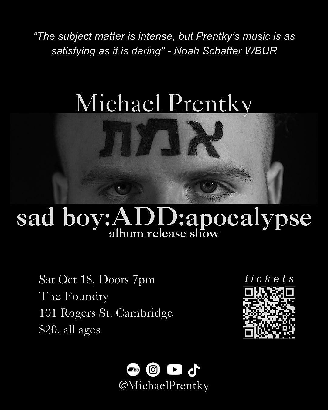 sad boy:ADD:apocalypse album release show