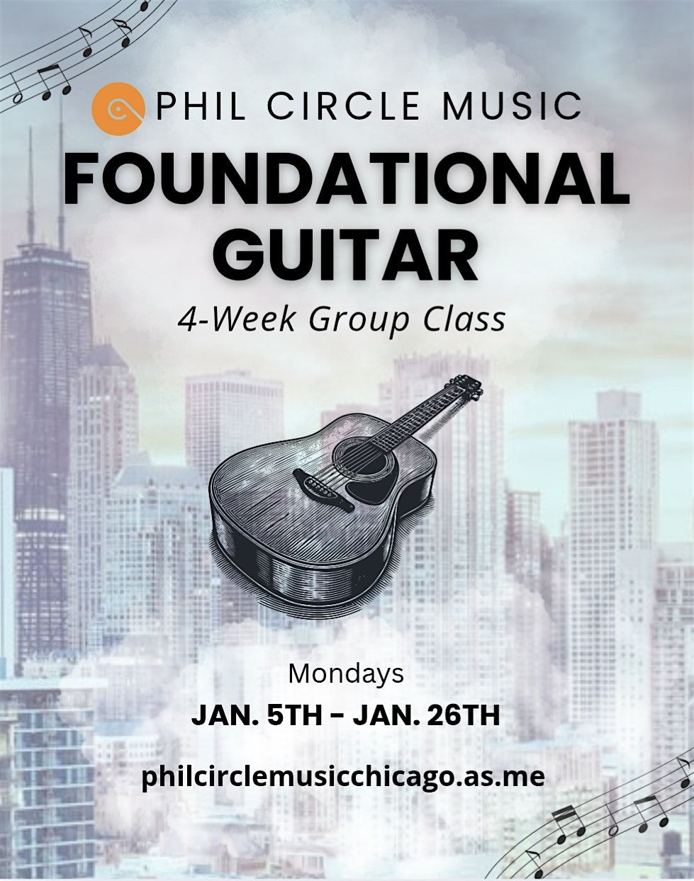 4-Week Foundational Guitar Group Class (January 5th - January 26th)