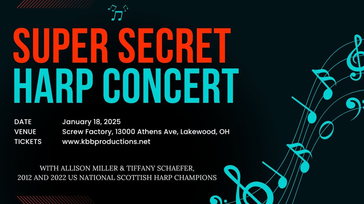 SUPER SECRET Harp Concert! | Allison Miller & Tiffany Schaefer