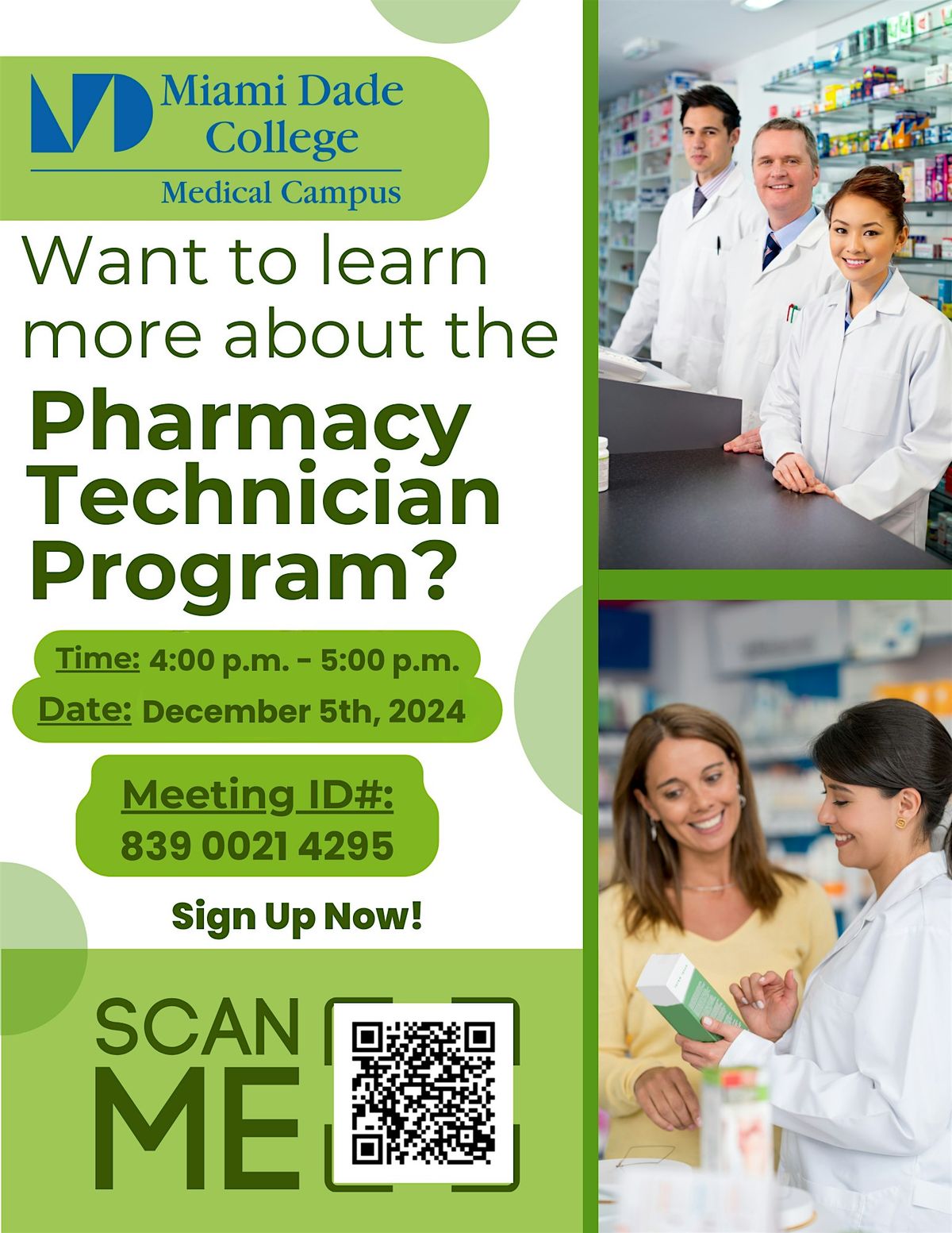 Miami Dade College: Ph*rm*cy Technician Information Session