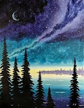 Paint Night : \u201cCosmic Treetops\u201c