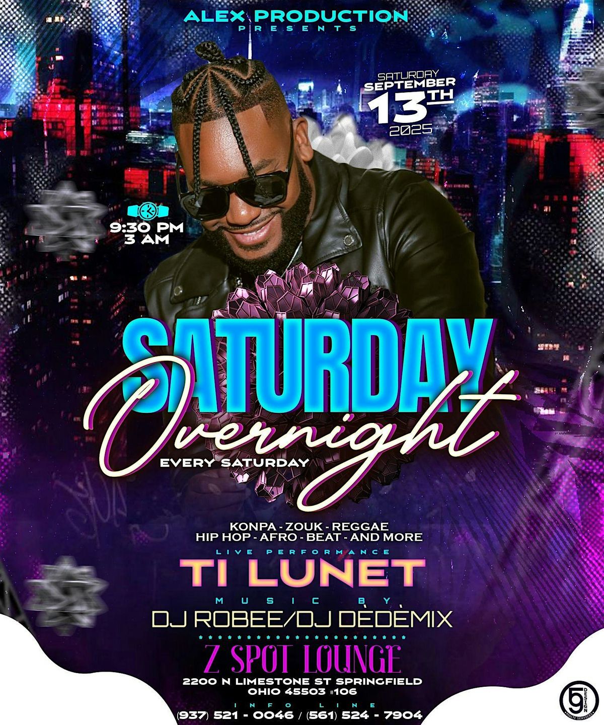 TI LUNET AT SATURDAY OVERNIGHT