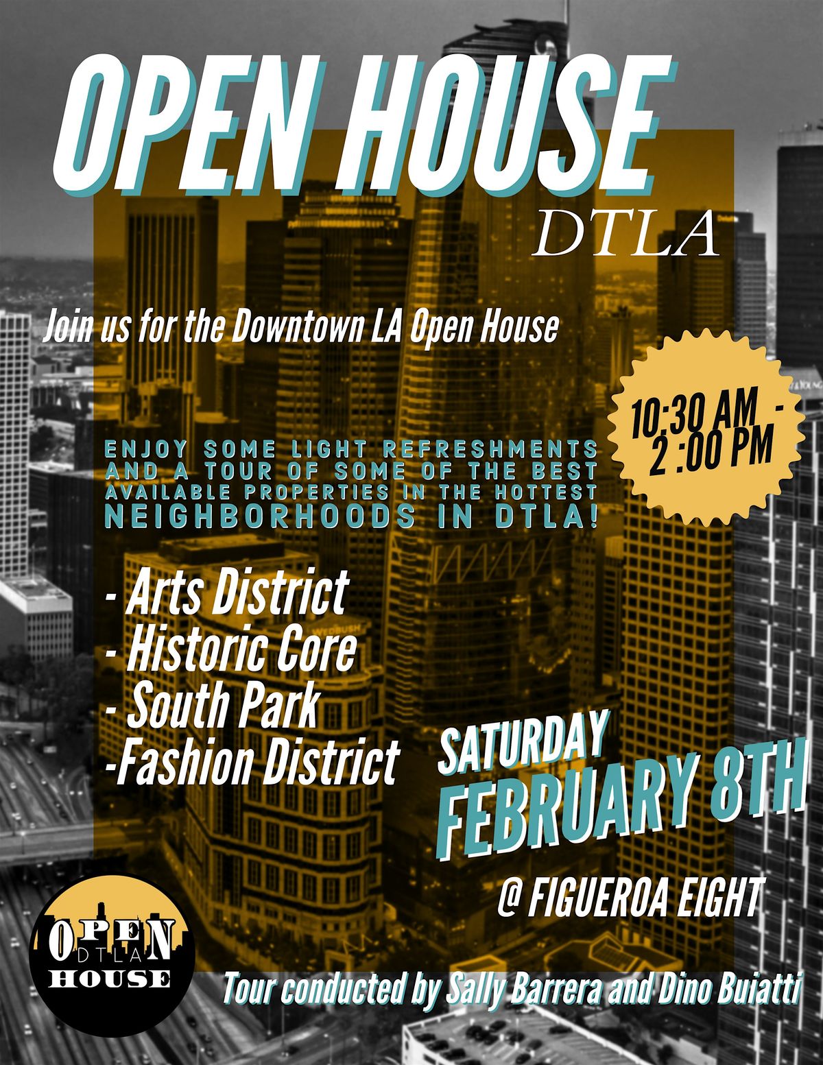 Open House DTLA  Walking Tour Saturday February 8th, 2025