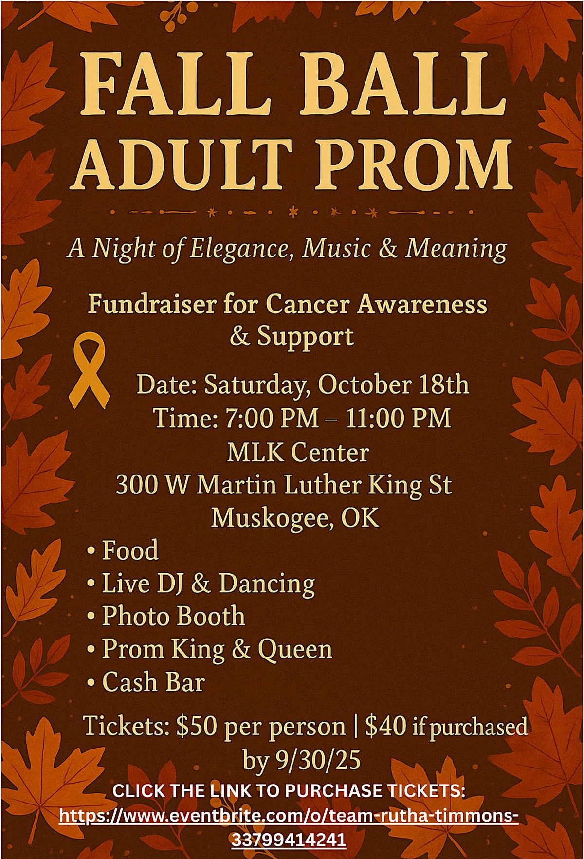 Adult Prom for a Cure ~ Fall Ball