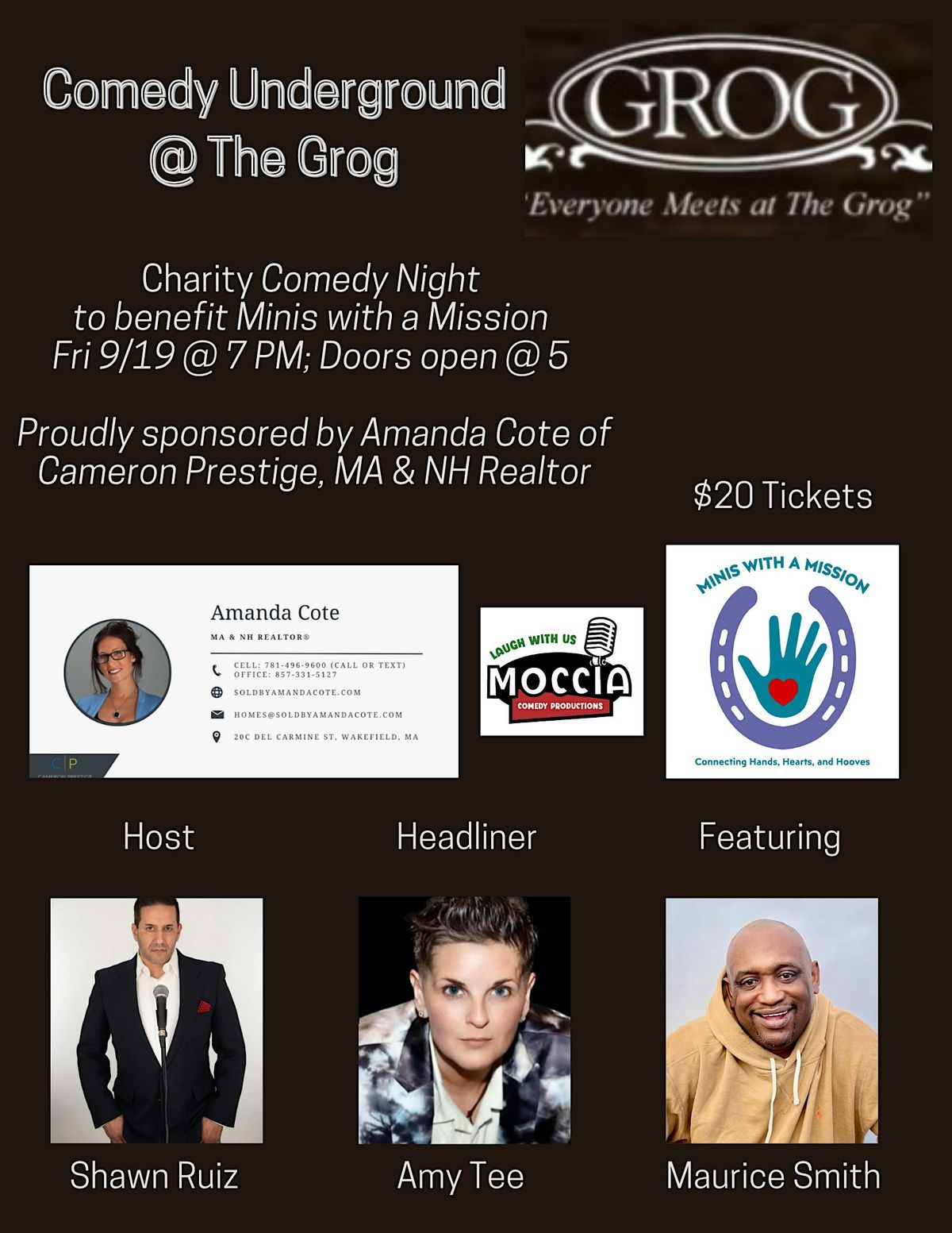 21+ Charity Comedy Underground @ The Grog to benefit Minis with a Mission!