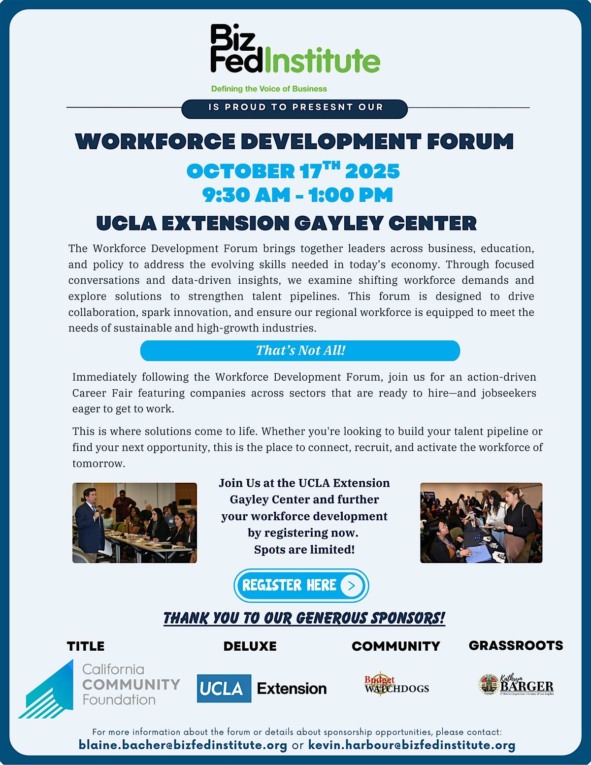 BizFed Institute BuildUp LA Series - Workforce Development Forum