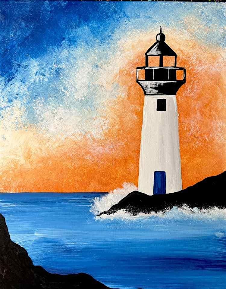 Paint party at Wissota Chophouse in Lynden-Pacific Lighthouse