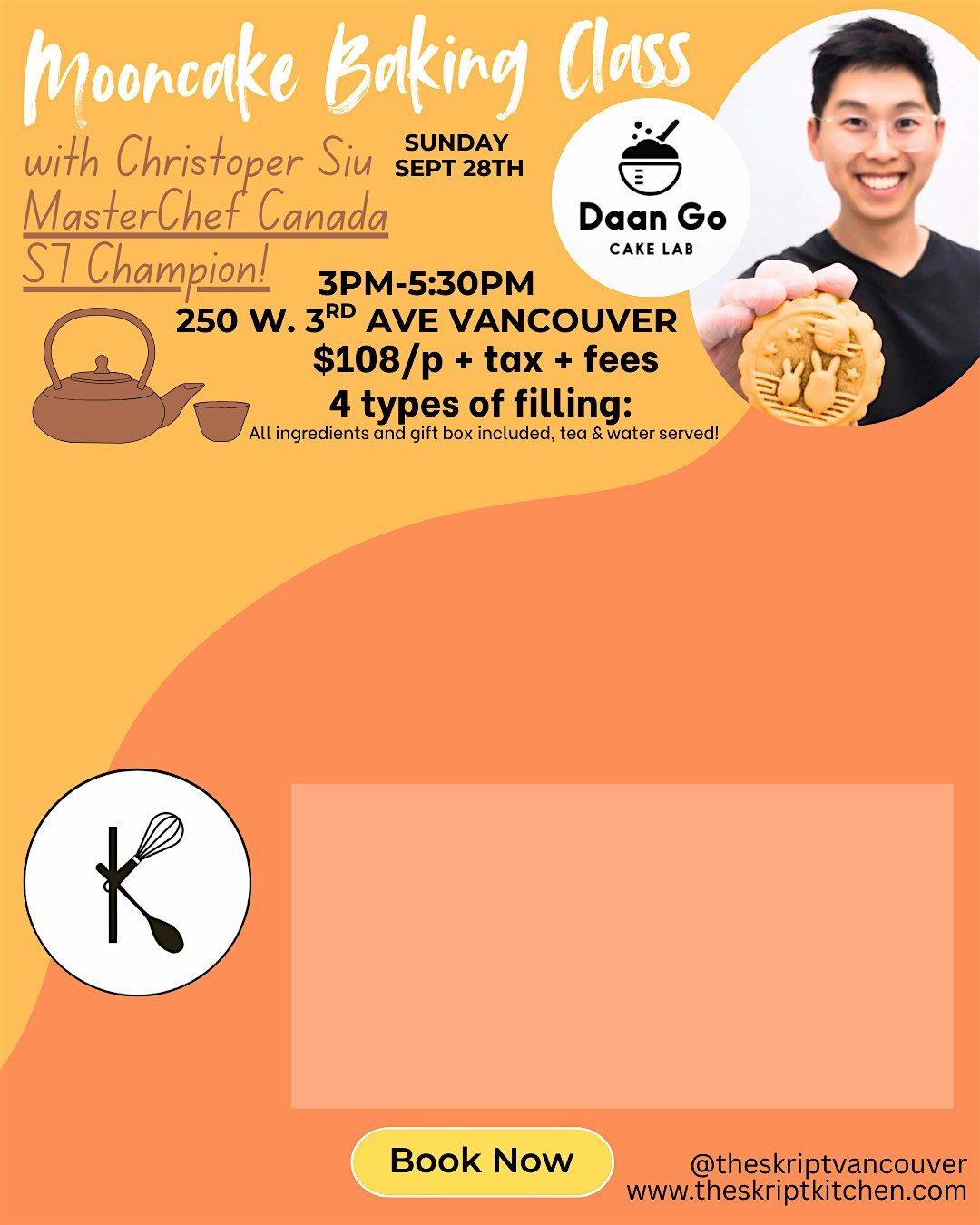 Learn to Bake Mooncakes with Christopher Siu, MasterChef Canada Champion!