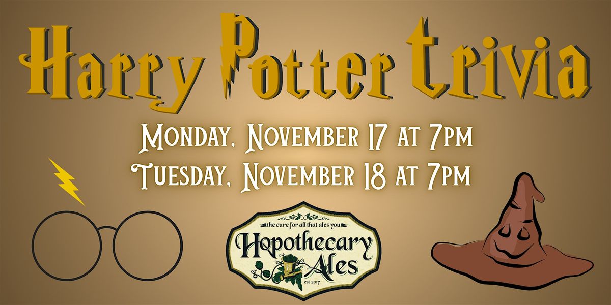 Harry Potter Trivia at Hopothecary Ales