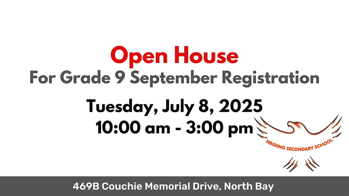 School Open House - September Registration Information & Application