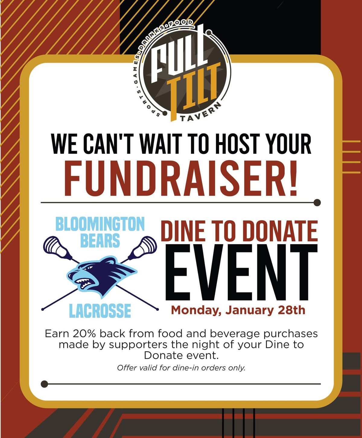 Full Tilt Tavern - Dine to Donate