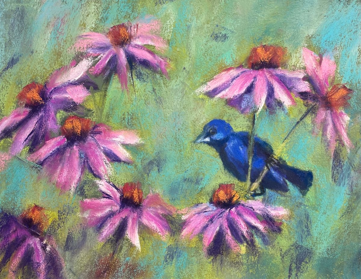 Pastels for  Everyone! Paint beautiful coneflowers at Moonstone Art Studio with Beth Goulet