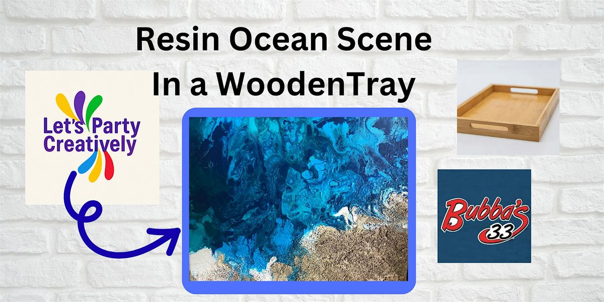 Resin Ocean Scene in Ocean Tray