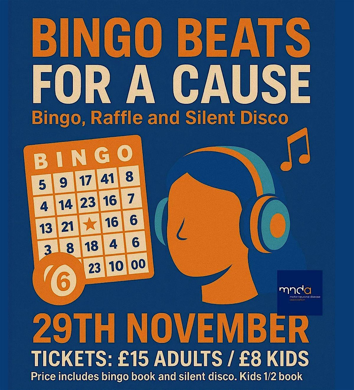 Bingo Beats for a Cause - MNDA Fundraiser for Sophie & Kelly