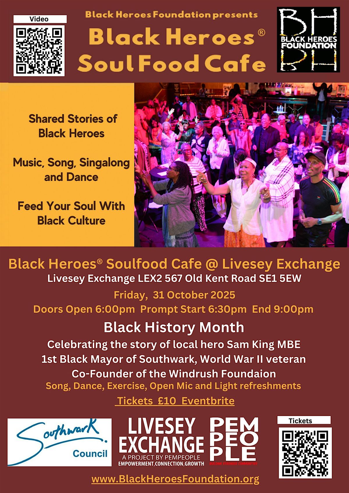 Black Heroes\u00ae Soul Food Cafe @ Livesey Exchange