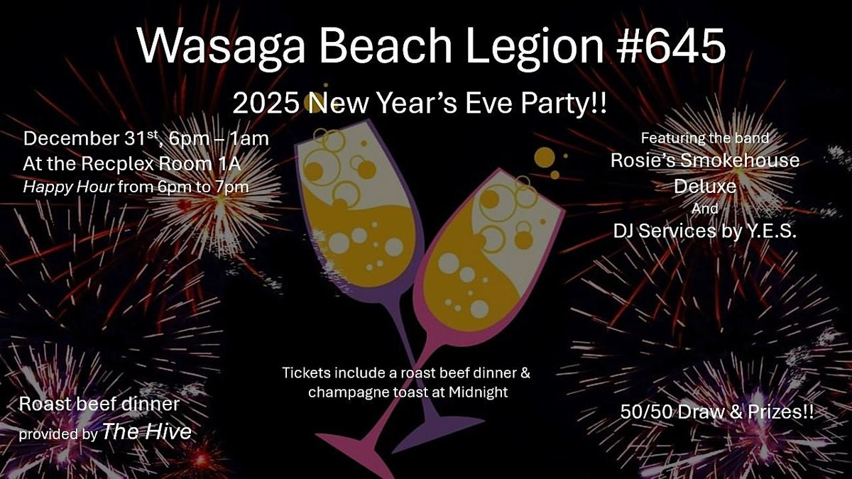 Wasaga Beach Legion #645 New Year's Eve Party